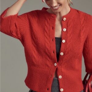 Sanctuary Bittersweet Fuzzy Cable Knit Cardi - NWT